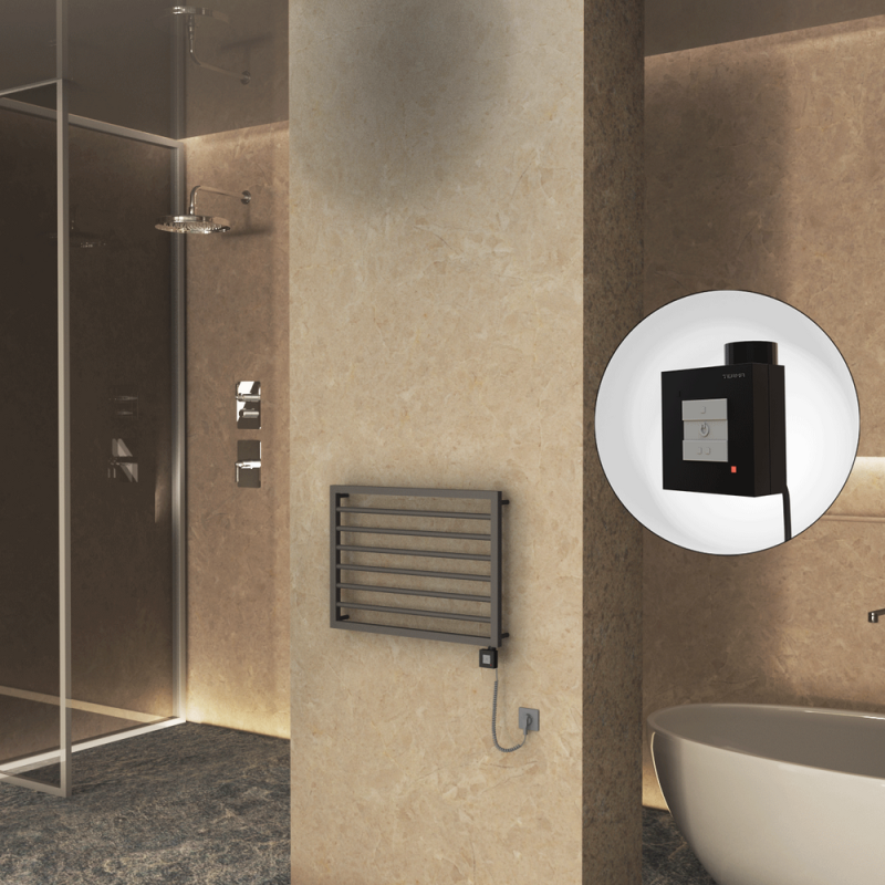 NAXOS Elektrikli Havlupan 800x578 Terra Matt Texture (KTX1 Termostat) 300W Spiral Kablolu - 1NAX08000578B8TEB030-K