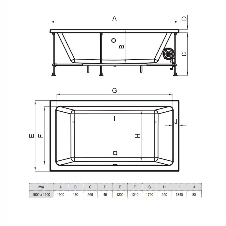 Noken Küvet Minimal XL Duo So Hidromasajlı Sağ - 12NOK100056679-SAĞ