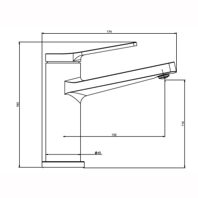 NSK - NSK Lavabo Bataryası Nobia Pro Tek Gövde Krom N3015402 (1)