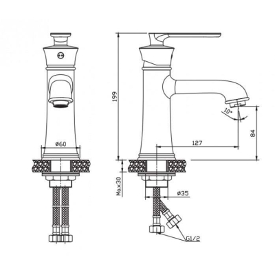 NSK - NSK Lavabo Bataryası Siempre Tek Gövde Altın N3013219 (1)