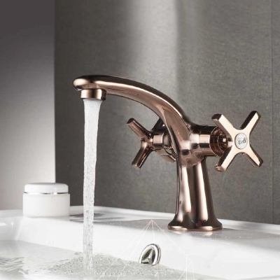 NSK - NSK Lavabo Bataryası Trinity Çift Kollu Tek Gövde Bronz N3013124 (1)