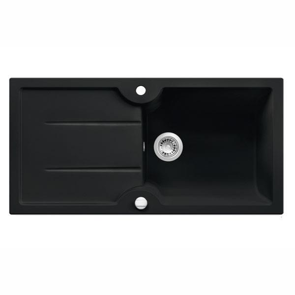 Nuevo Eviye Sonas XL 6 S 100 x 50 cm Sol Damlalıklı Siyah Porselen 324163 - 20NUEVO324163