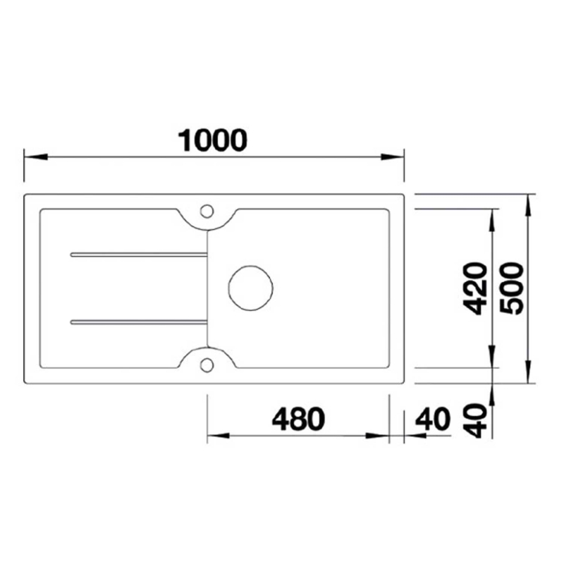 Nuevo Seramik Eviye Sonas XL 6s 100 x 50 Sol Damlalık Tarfino Renk - 20NUEVO355163