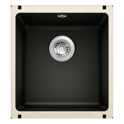 NUEVO - Nuevo Seramik Eviye Tezgah Altı Sonic 375 U 41,4 x 45,6 Alu Gri Renk - 2