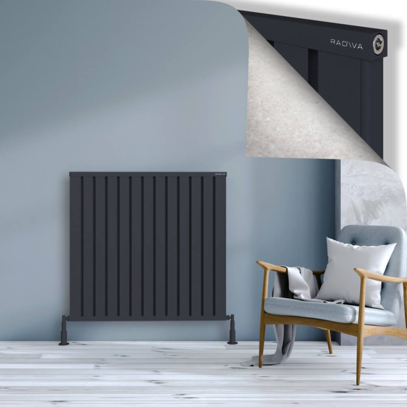 OBI Dekoratif Alüminyum Radyatör 1000x1044 Koyu Antrasit - 2OBI10001044B6TS