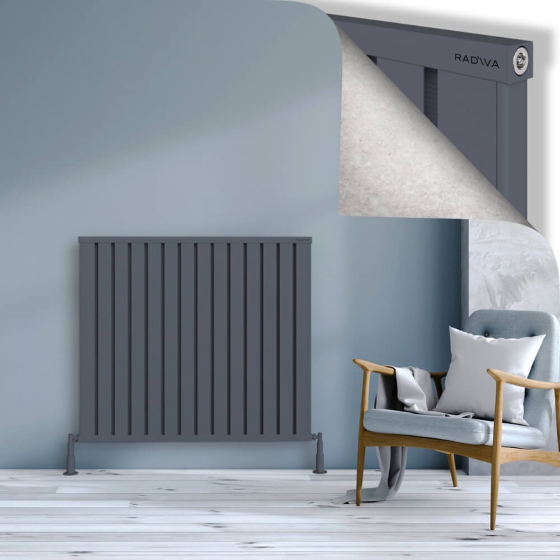 OBI Dekoratif Alüminyum Radyatör 1000x1124 Antrasit - 2OBI10001124B2TS