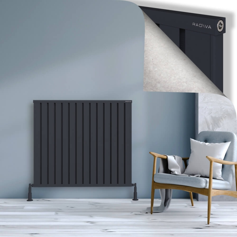 OBI Dekoratif Alüminyum Radyatör 1000x1124 Koyu Antrasit - 2OBI10001124B6TS