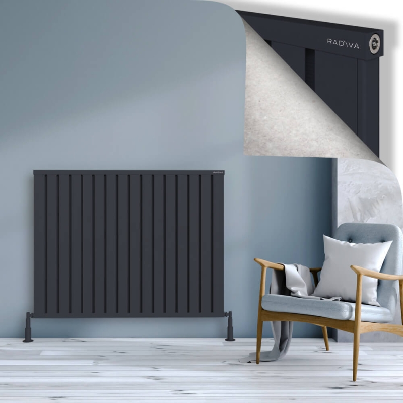 OBI Dekoratif Alüminyum Radyatör 1000x1284 Koyu Antrasit - 2OBI10001284B6TS