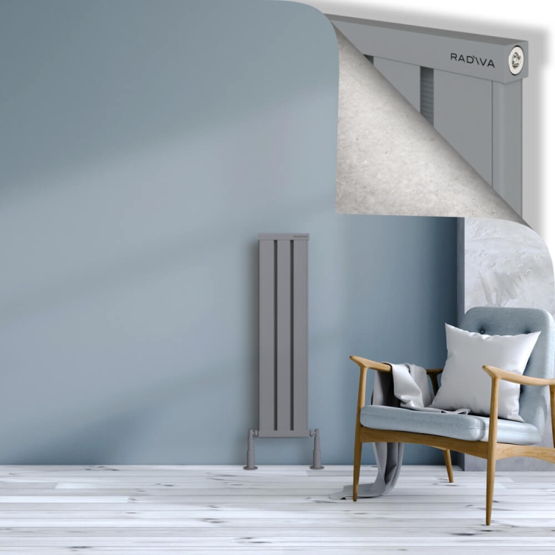 OBI Dekoratif Alüminyum Radyatör 1000x244 Gri - 2OBI10000244BLTS