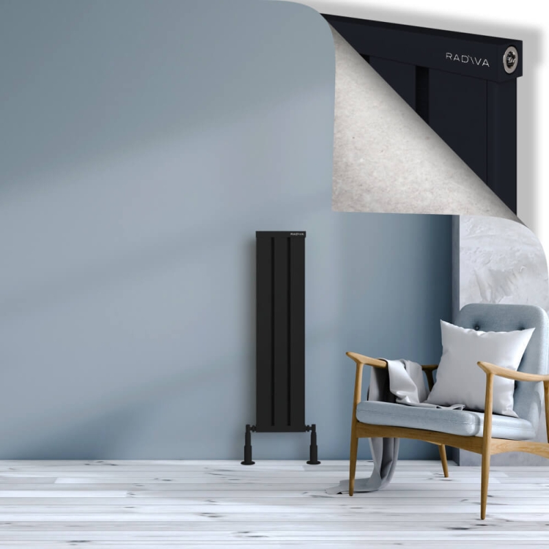 OBI Dekoratif Alüminyum Radyatör 1000x244 Siyah - 2OBI10000244B3TS