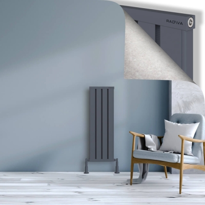 Radiva - OBI Dekoratif Alüminyum Radyatör 1000x324 Antrasit (1)