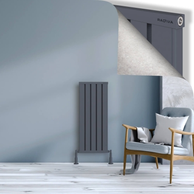 Radiva - OBI Dekoratif Alüminyum Radyatör 1000x404 Antrasit
