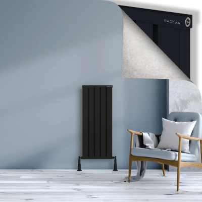 Radiva - OBI Dekoratif Alüminyum Radyatör 1000x404 Siyah (1)