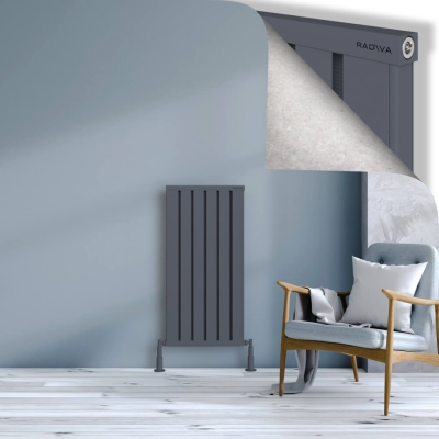 Radiva - OBI Dekoratif Alüminyum Radyatör 1000x484 Antrasit (1)