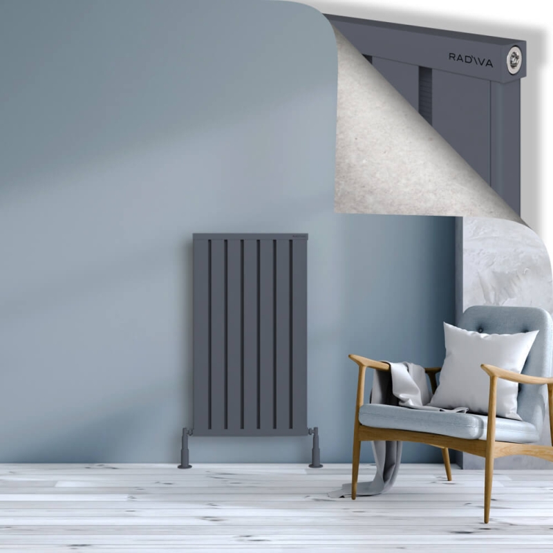 OBI Dekoratif Alüminyum Radyatör 1000x564 Antrasit - 2OBI10000564B2TS