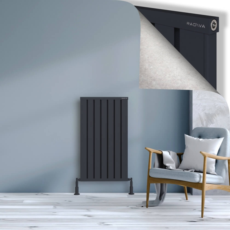 OBI Dekoratif Alüminyum Radyatör 1000x564 Koyu Antrasit - 2OBI10000564B6TS