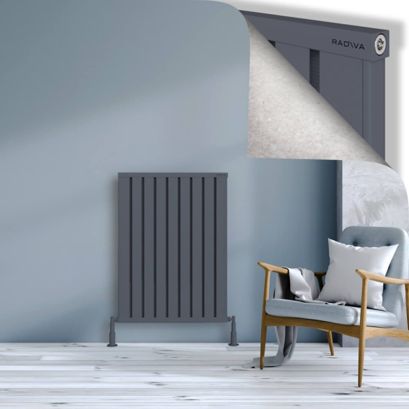 OBI Dekoratif Alüminyum Radyatör 1000x724 Antrasit - 2OBI10000724B2TS