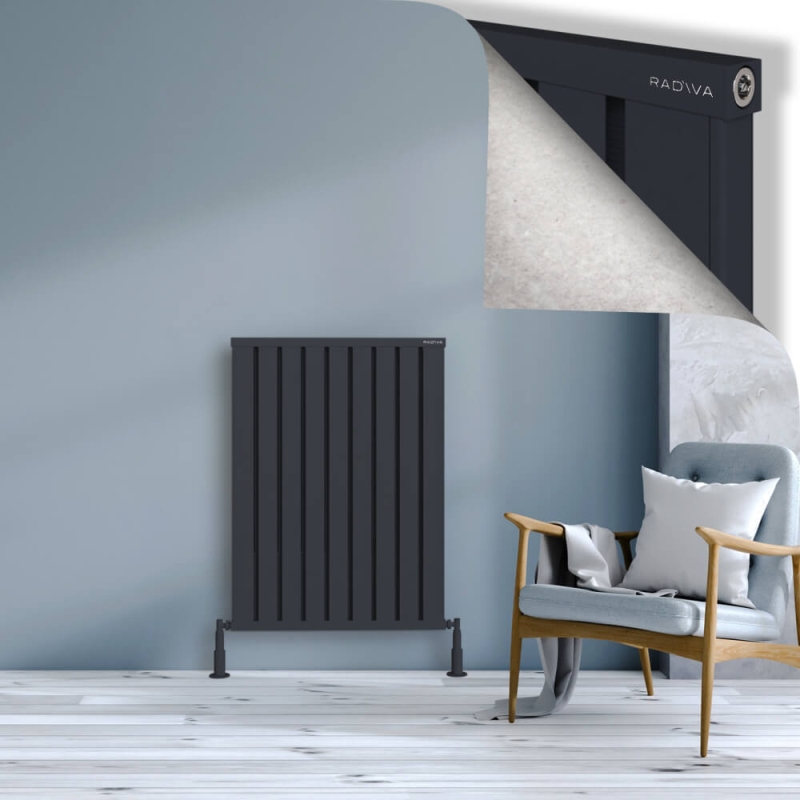 OBI Dekoratif Alüminyum Radyatör 1000x724 Koyu Antrasit - 2OBI10000724B6TS