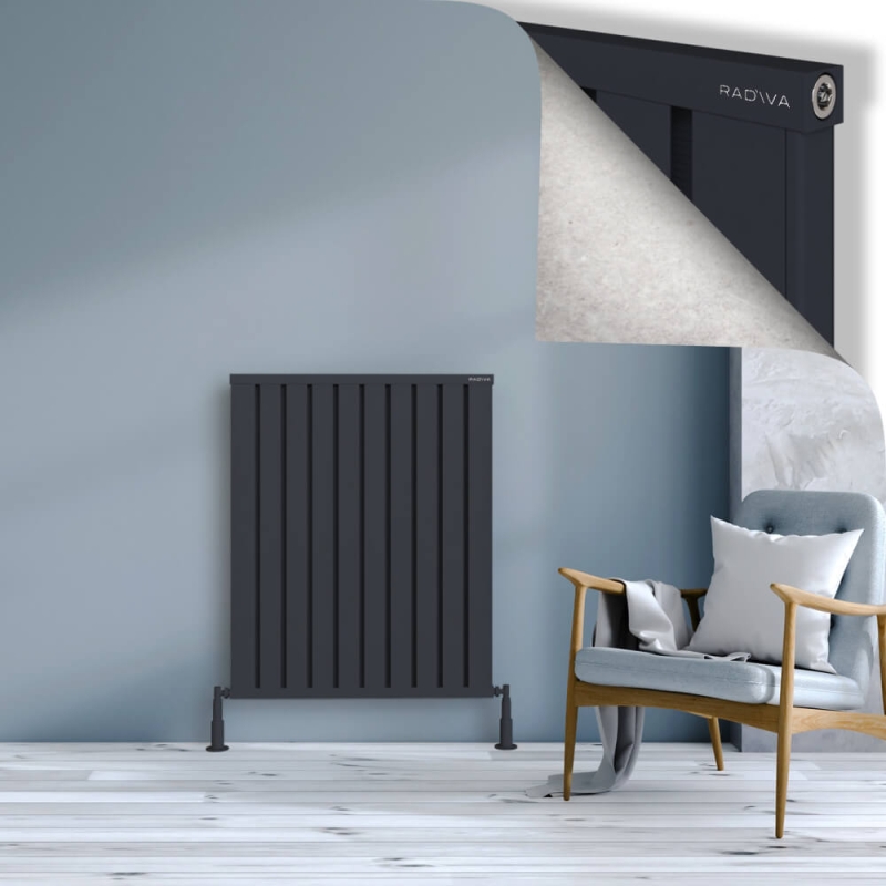 OBI Dekoratif Alüminyum Radyatör 1000x804 Koyu Antrasit - 2OBI10000804B6TS