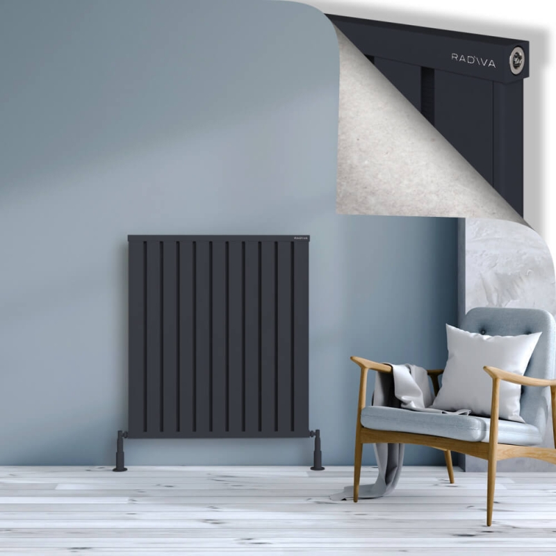 OBI Dekoratif Alüminyum Radyatör 1000x884 Koyu Antrasit - 2OBI10000884B6TS