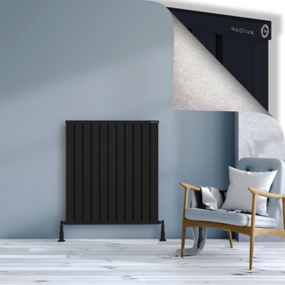 Radiva - OBI Dekoratif Alüminyum Radyatör 1000x884 Siyah