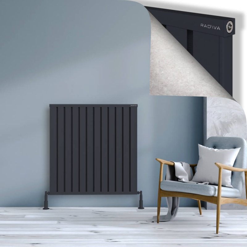 OBI Dekoratif Alüminyum Radyatör 1000x964 Koyu Antrasit - 2OBI10000964B6TS