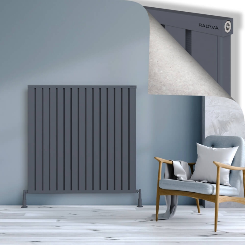 OBI Dekoratif Alüminyum Radyatör 1200x1204 Antrasit - 2OBI12001204B2TS