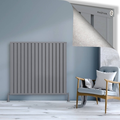 Radiva - OBI Dekoratif Alüminyum Radyatör 1200x1284 Gri - 300