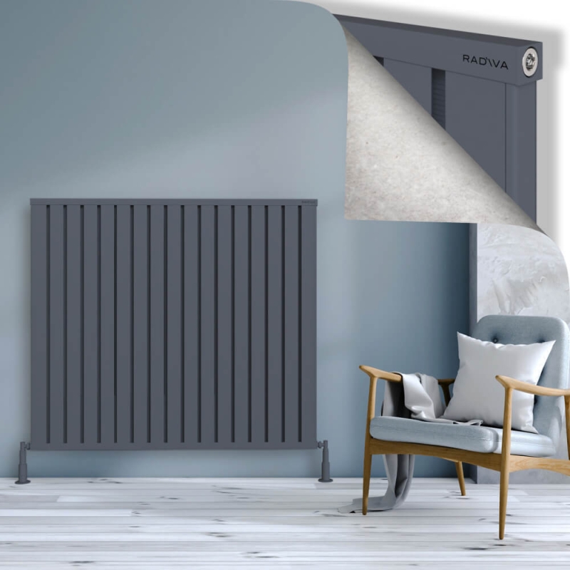 OBI Dekoratif Alüminyum Radyatör 1200x1364 Antrasit - 2OBI12001364B2TS