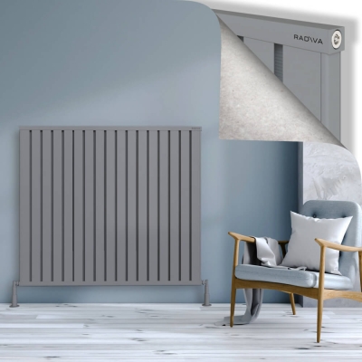 Radiva - OBI Dekoratif Alüminyum Radyatör 1200x1364 Gri - 300