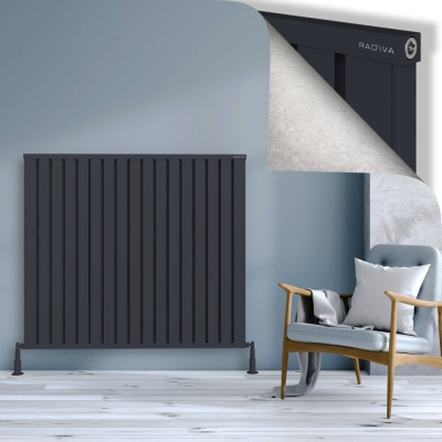 Radiva - OBI Dekoratif Alüminyum Radyatör 1200x1364 Koyu Antrasit - 300