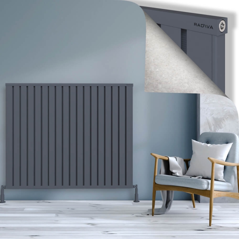 OBI Dekoratif Alüminyum Radyatör 1200x1444 Antrasit - 2OBI12001444B2TS