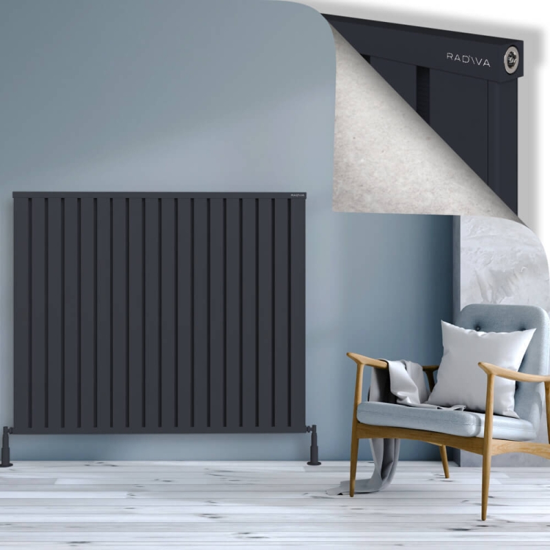 OBI Dekoratif Alüminyum Radyatör 1200x1444 Koyu Antrasit - 2OBI12001444B6TS