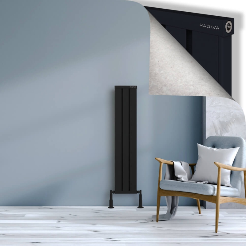 OBI Dekoratif Alüminyum Radyatör 1200x244 Siyah - 2OBI12000244B3TS