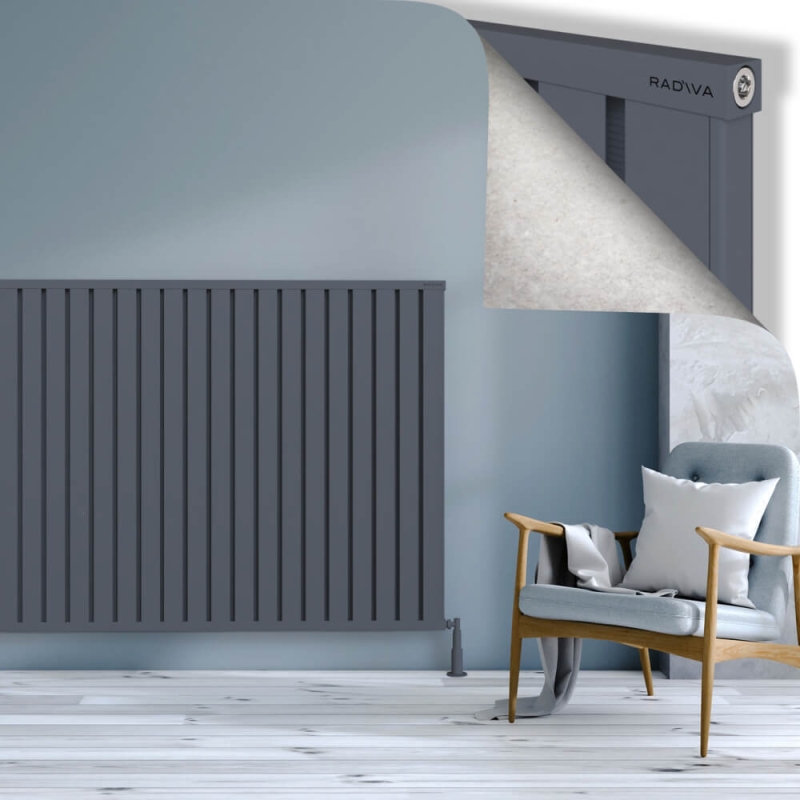 OBI Dekoratif Alüminyum Radyatör 1200x2884 Antrasit - 2OBI12002884B2TS