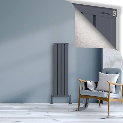 Radiva - OBI Dekoratif Alüminyum Radyatör 1200x324 Antrasit