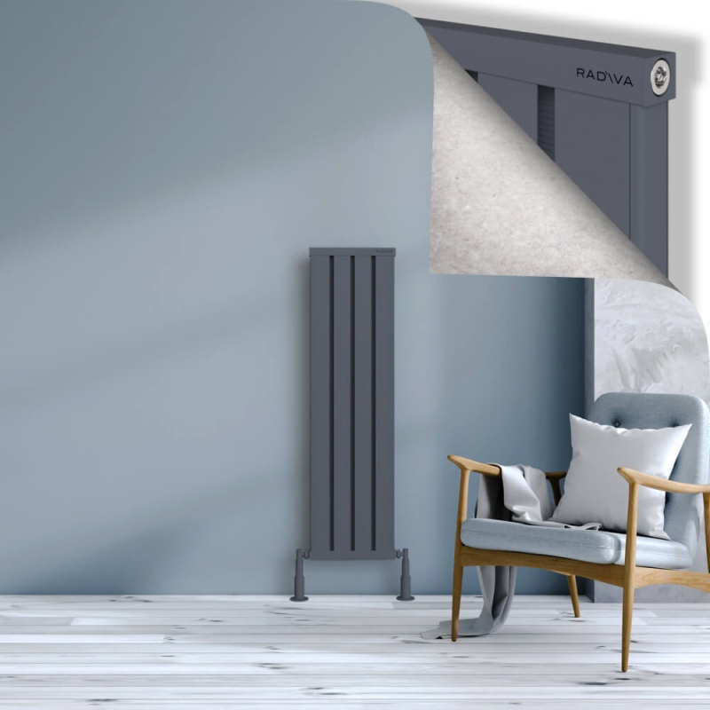 OBI Dekoratif Alüminyum Radyatör 1200x324 Antrasit - 2OBI12000324B2TS