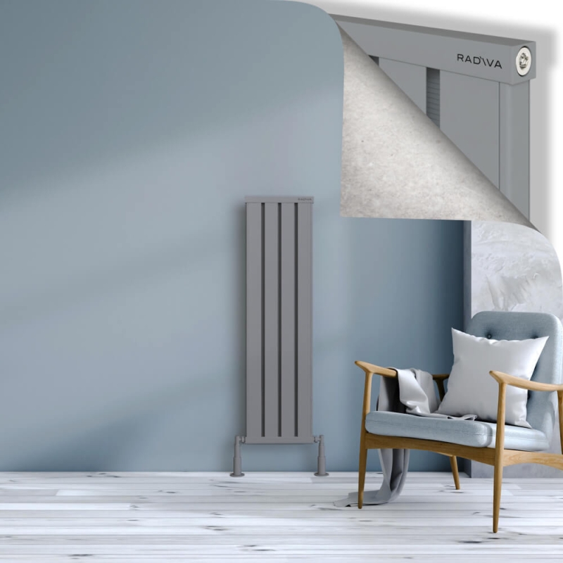 OBI Dekoratif Alüminyum Radyatör 1200x324 Gri - 2OBI12000324BLTS