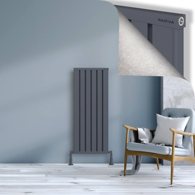 Radiva - OBI Dekoratif Alüminyum Radyatör 1200x484 Antrasit