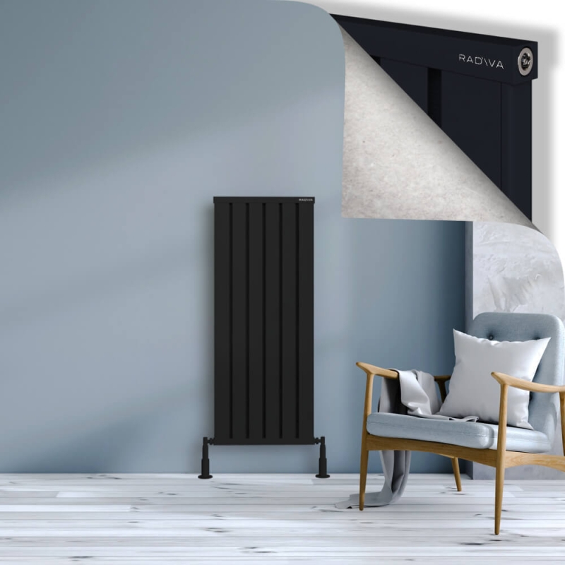 OBI Dekoratif Alüminyum Radyatör 1200x484 Siyah - 2OBI12000484B3TS