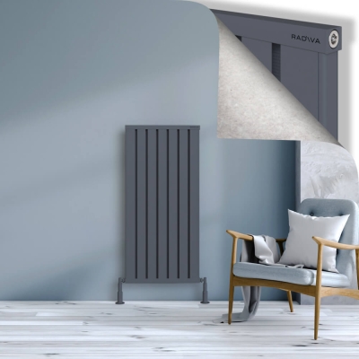 Radiva - OBI Dekoratif Alüminyum Radyatör 1200x564 Antrasit (1)