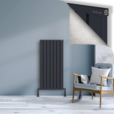 Radiva - OBI Dekoratif Alüminyum Radyatör 1200x564 Koyu Antrasit (1)