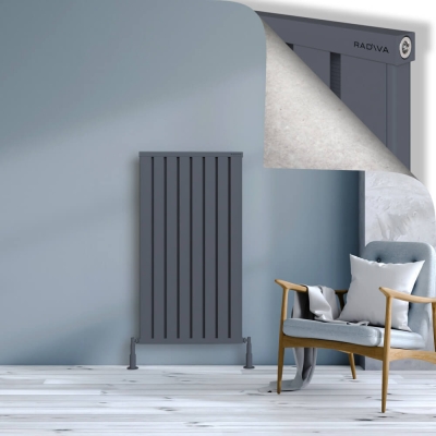 Radiva - OBI Dekoratif Alüminyum Radyatör 1200x644 Antrasit - 300