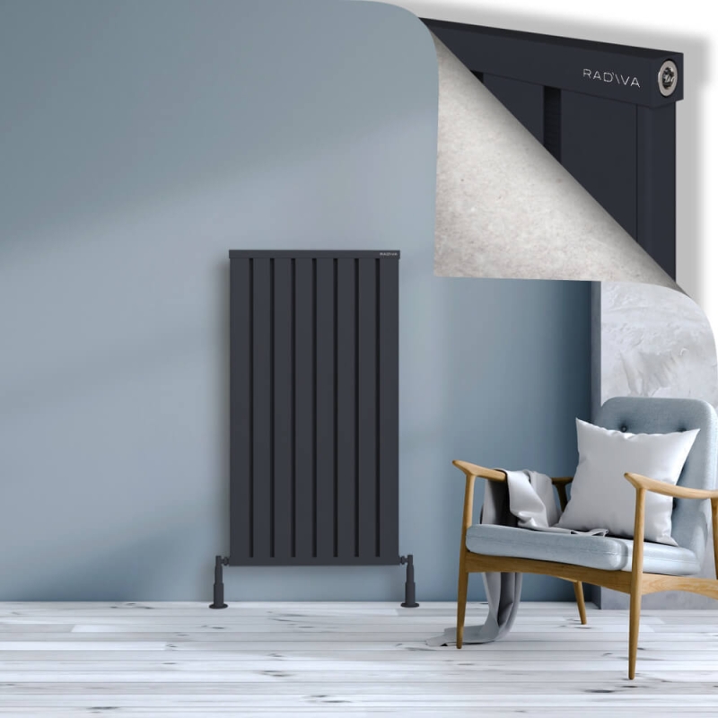 OBI Dekoratif Alüminyum Radyatör 1200x644 Koyu Antrasit - 2OBI12000644B6TS