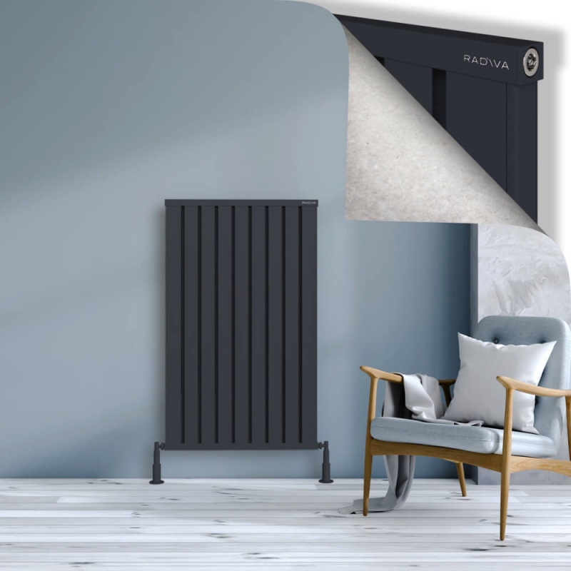 OBI Dekoratif Alüminyum Radyatör 1200x724 Koyu Antrasit - 2OBI12000724B6TS