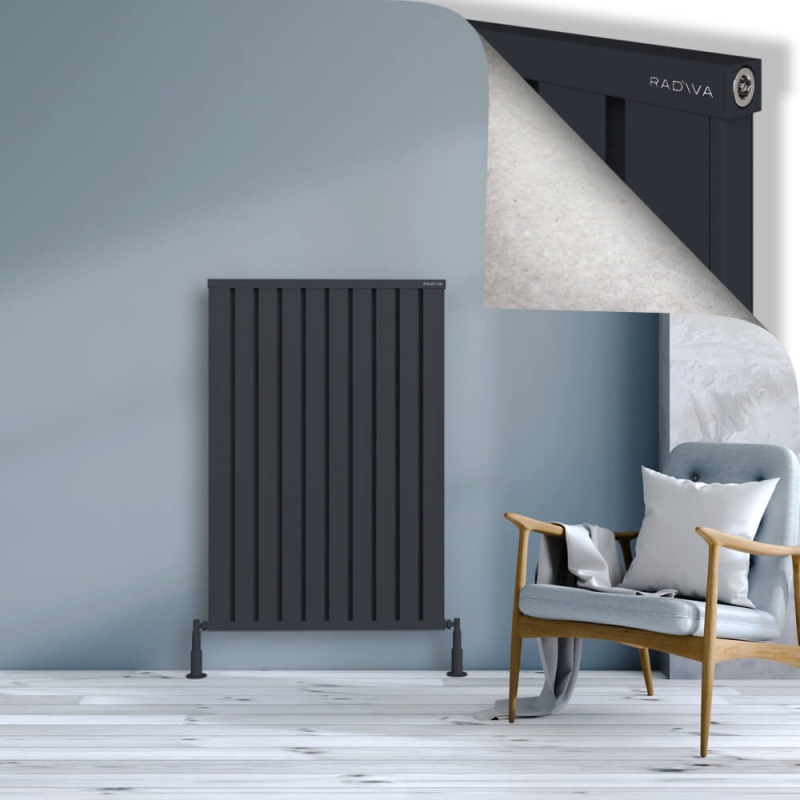 OBI Dekoratif Alüminyum Radyatör 1200x804 Koyu Antrasit - 2OBI12000804B6TS