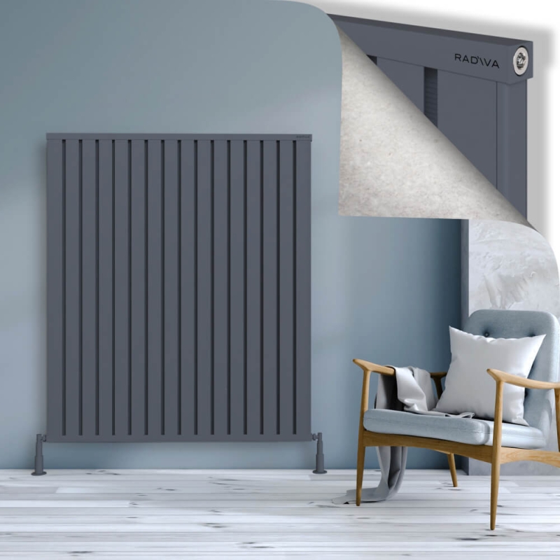 OBI Dekoratif Alüminyum Radyatör 1500x1284 Antrasit - 2OBI15001284B2TS