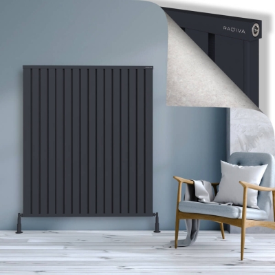 Radiva - OBI Dekoratif Alüminyum Radyatör 1500x1284 Koyu Antrasit