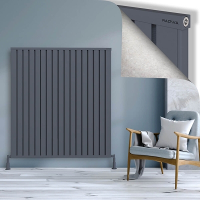 Radiva - OBI Dekoratif Alüminyum Radyatör 1500x1364 Antrasit