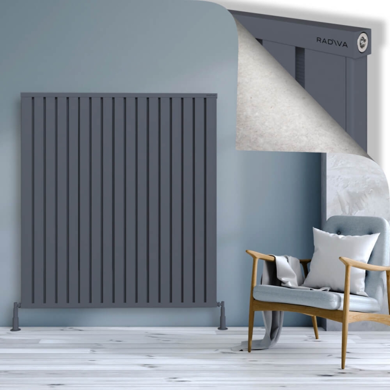 OBI Dekoratif Alüminyum Radyatör 1500x1364 Antrasit - 2OBI15001364B2TS